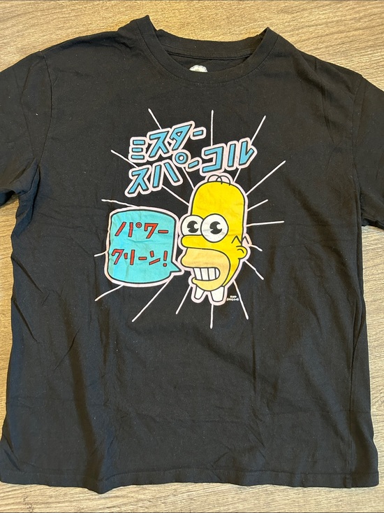 Simpsons Other - The Simpsons Homer Japanese Graphic T-Shirt XL Black Short Sleeve Tee